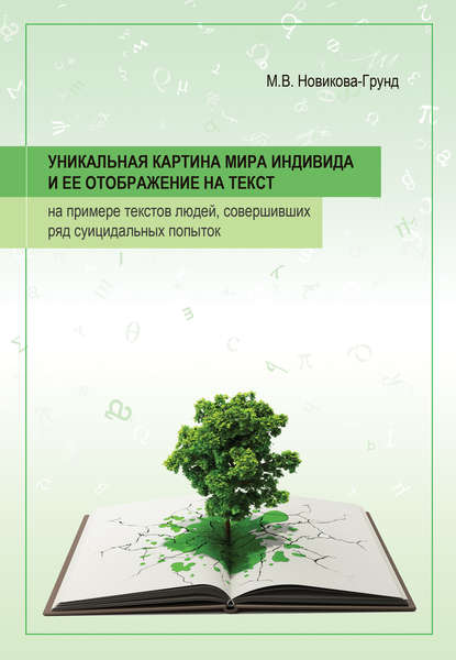 Уникальная картина мира индивида и ее отображение на тексты: на примере текстов людей, совершивших ряд суицидальных попыток Уникальная картина мира индивида и ее отображение на тексты: на примере текстов людей, совершивших ряд суицидальных попыток